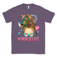 Lavender blonde messy bun nurse life Classic Tee - RanaPortraitStore