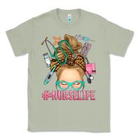 Matcha blonde messy bun nurse life Classic Tee - RanaPortraitStore