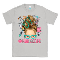 Moon Dust blonde messy bun nurse life Classic Tee - RanaPortraitStore