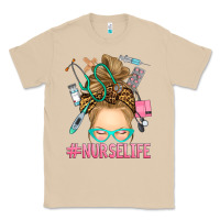 Mushroom blonde messy bun nurse life Classic Tee - RanaPortraitStore