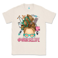 Natural blonde messy bun nurse life Classic Tee - RanaPortraitStore