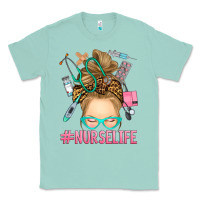 Seafoam blonde messy bun nurse life Classic Tee - RanaPortraitStore
