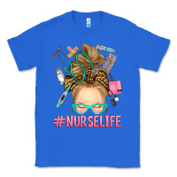 True Royal blonde messy bun nurse life Classic Tee - RanaPortraitStore