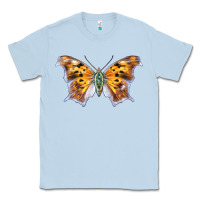 Dusty Blue Question Mark Butterfly Classic Tee - LillyAllenDesigns