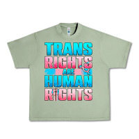 Oil Green Trans rights are human rights Urban Heavy Tee - NancyCooperArtShop