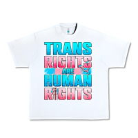 White Trans rights are human rights Urban Heavy Tee - NancyCooperArtShop