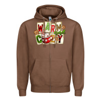 Chestnut warm and cozy hot cocoa Zipper Hoodie - FaDigitalArtStudio