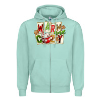 Seafoam warm and cozy hot cocoa Zipper Hoodie - FaDigitalArtStudio