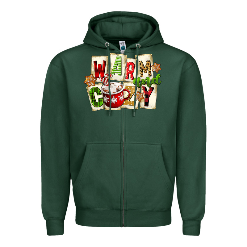 Warm And Cozy Hot Cocoa Zipper Hoodie by FaDigitalArtStudio | Teevron
