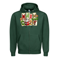 Sports Green warm and cozy hot cocoa Zipper Hoodie - FaDigitalArtStudio