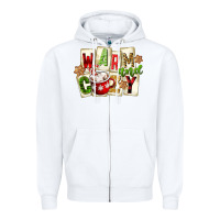White warm and cozy hot cocoa Zipper Hoodie - FaDigitalArtStudio