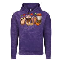 Cloud Purple Pumpkin Spice Coffee Cups Vintage Hoodie - texasbilliewilder