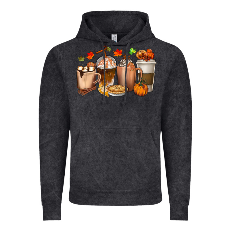 Pumpkin Spice Coffee Cups Vintage Hoodie by texasbilliewilder | Teevron