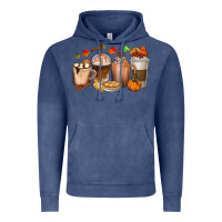 Vintage Denim Pumpkin Spice Coffee Cups Vintage Hoodie - texasbilliewilder