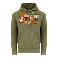 Vintage Olive Pumpkin Spice Coffee Cups Vintage Hoodie - texasbilliewilder