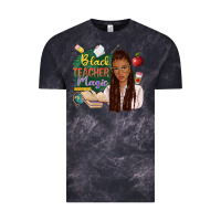 Cloud Black black teacher magic with afro Vintage Tee - NancyCooperArtShop