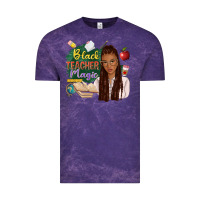 Cloud Purple black teacher magic with afro Vintage Tee - NancyCooperArtShop