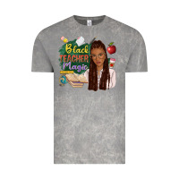 Cloud Rock black teacher magic with afro Vintage Tee - NancyCooperArtShop