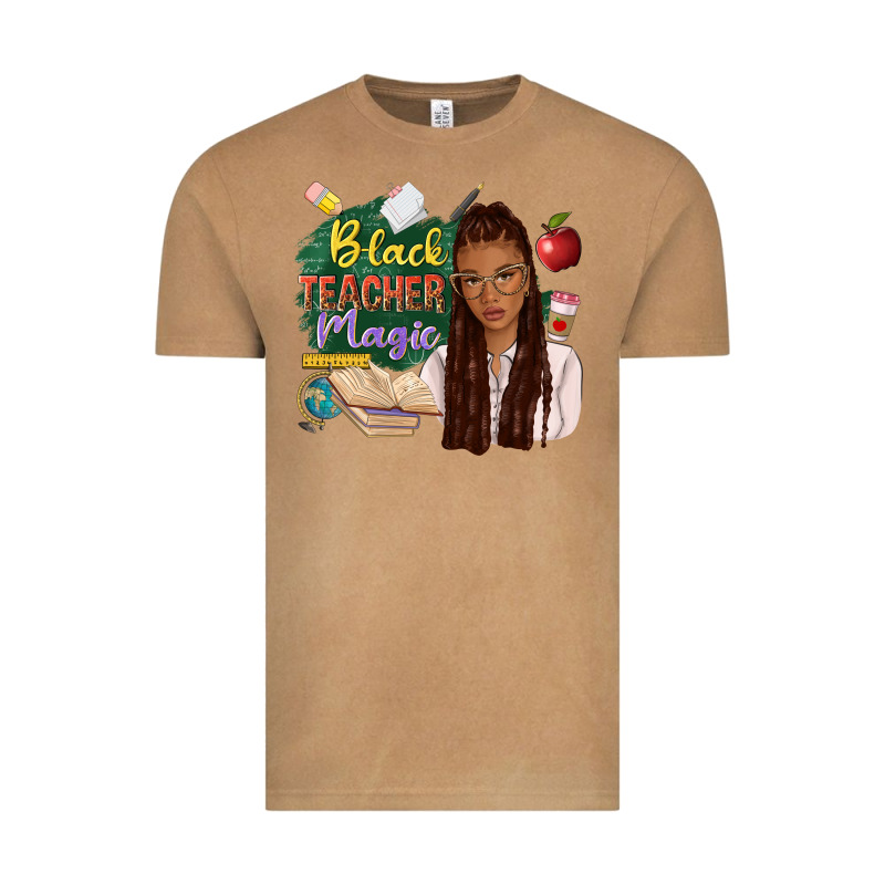 Black Teacher Magic With Afro Vintage Tee by NancyCooperArtShop | Teevron