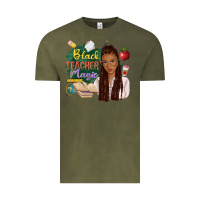 Vintage Olive black teacher magic with afro Vintage Tee - NancyCooperArtShop