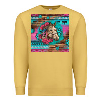 Antique Gold floral horse Premium Sweatshirt - LillyAllenDesigns