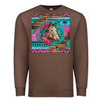 Chestnut floral horse Premium Sweatshirt - LillyAllenDesigns