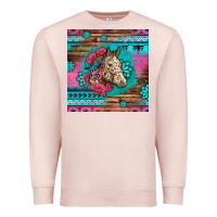 Pale Pink floral horse Premium Sweatshirt - LillyAllenDesigns