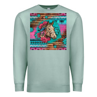 Seafoam floral horse Premium Sweatshirt - LillyAllenDesigns