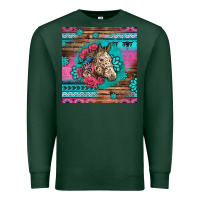 Sports Green floral horse Premium Sweatshirt - LillyAllenDesigns