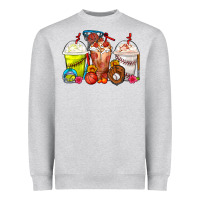 Heather Grey Softball Basketball Baseball Sports Coffee Cups Heavyweight Sweatshirt - FaDigitalArtStudio