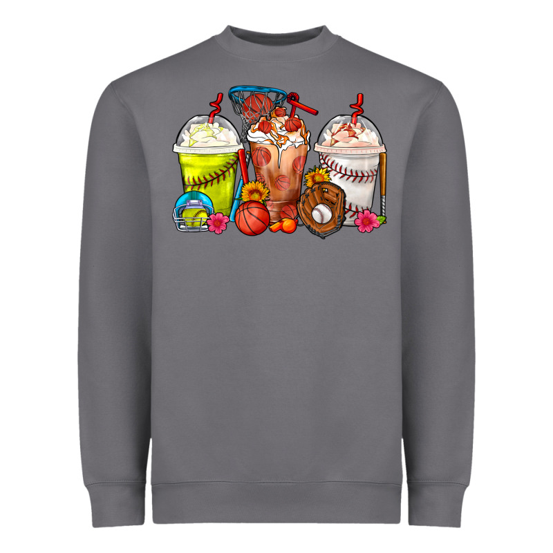 Softball Basketball Baseball Sports Coffee Cups Heavyweight Sweatshirt by FaDigitalArtStudio | Teevron