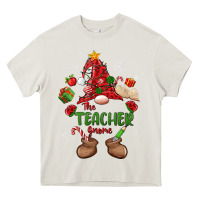 Cream the teacher gnome christmas Heavy Core Tee - MaliasSmallBusiness