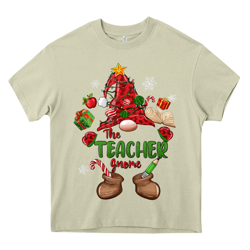 The Teacher Gnome Christmas Heavy Core Tee by MaliasSmallBusiness | Teevron