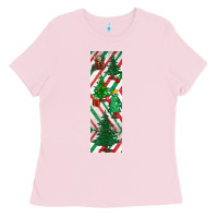 Bubblegum Pink christmas pen wraps Ladies Tee - BundleAndBundleShop