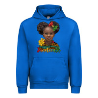 Cobalt juneteenth african girl Urban Hoodie - BarkalooDesign