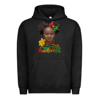 Pigment Black juneteenth african girl Urban Hoodie - BarkalooDesign