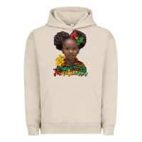 Pigment French Oak juneteenth african girl Urban Hoodie - BarkalooDesign
