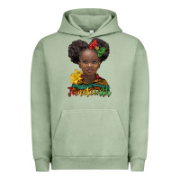 Pigment Oil Green juneteenth african girl Urban Hoodie - BarkalooDesign