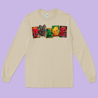 Peace Juneteenth Long Sleeve Tee Designed By Cowgirlartshop