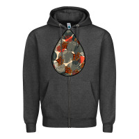 Charcoal Heather african fabric pattern teardrop earrings Zipper Hoodie - BundleAndBundleShop