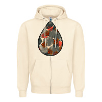 Sandshell african fabric pattern teardrop earrings Zipper Hoodie - BundleAndBundleShop