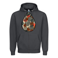 Smoke african fabric pattern teardrop earrings Zipper Hoodie - BundleAndBundleShop