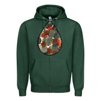 Sports Green african fabric pattern teardrop earrings Zipper Hoodie - BundleAndBundleShop