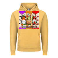 Vintage Mustard Happy Hallothanksmas gnomes Vintage Hoodie - texasbilliewilder