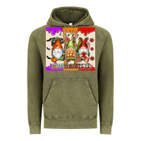 Vintage Olive Happy Hallothanksmas gnomes Vintage Hoodie - texasbilliewilder