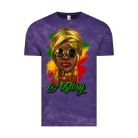 Cloud Purple i am black history Vintage Tee - NancyCooperArtShop
