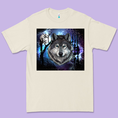Wolf And Full Moon Premium Tee Designed By Ranaportraitstore