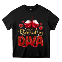 Black birthday diva Heavy Core Tee - MaliasSmallBusiness