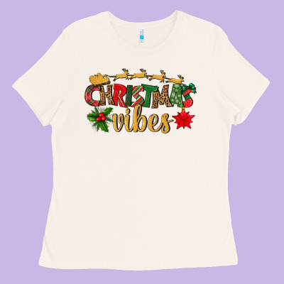 Christmas Vibes Ladies Tee Designed By Bundleandbundleshop