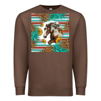 Chestnut western mustang horse Premium Sweatshirt - LillyAllenDesigns
